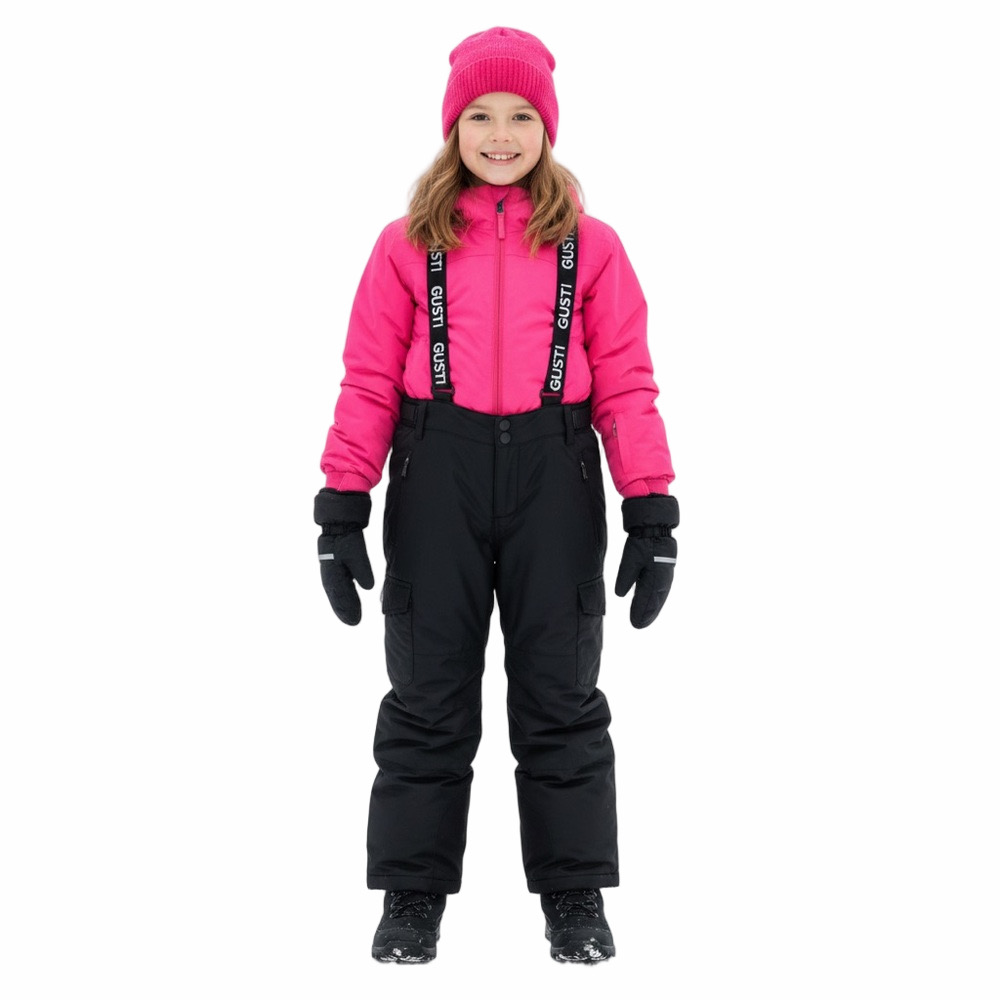 Gusti Unisex Boy Girl Black Insulated Snow Winter Pants Size 12 Years Warm Cozy